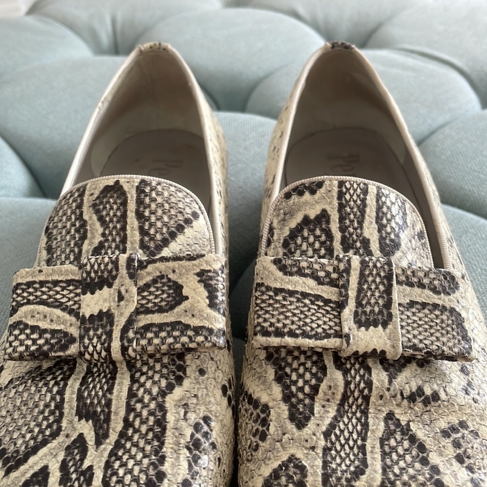 Pertini Leather Snakeskin Pattern Loafer - Picture 15 of 16